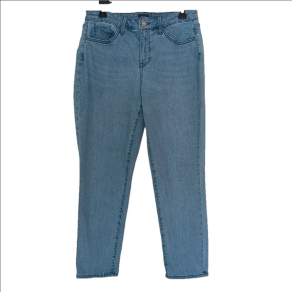 NYDJ Jeans Women's Blue Size 10 Margot Girlfriend LiftxTuckLight MANV8215 - Picture 1 of 11